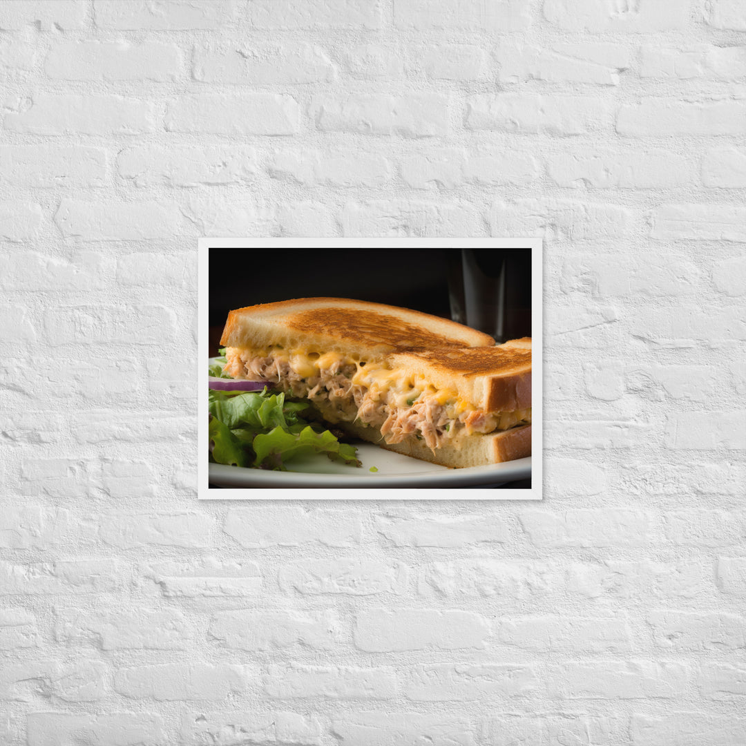 Mouthwatering Tuna Melt Framed poster 🤤 from Yumify.AI
