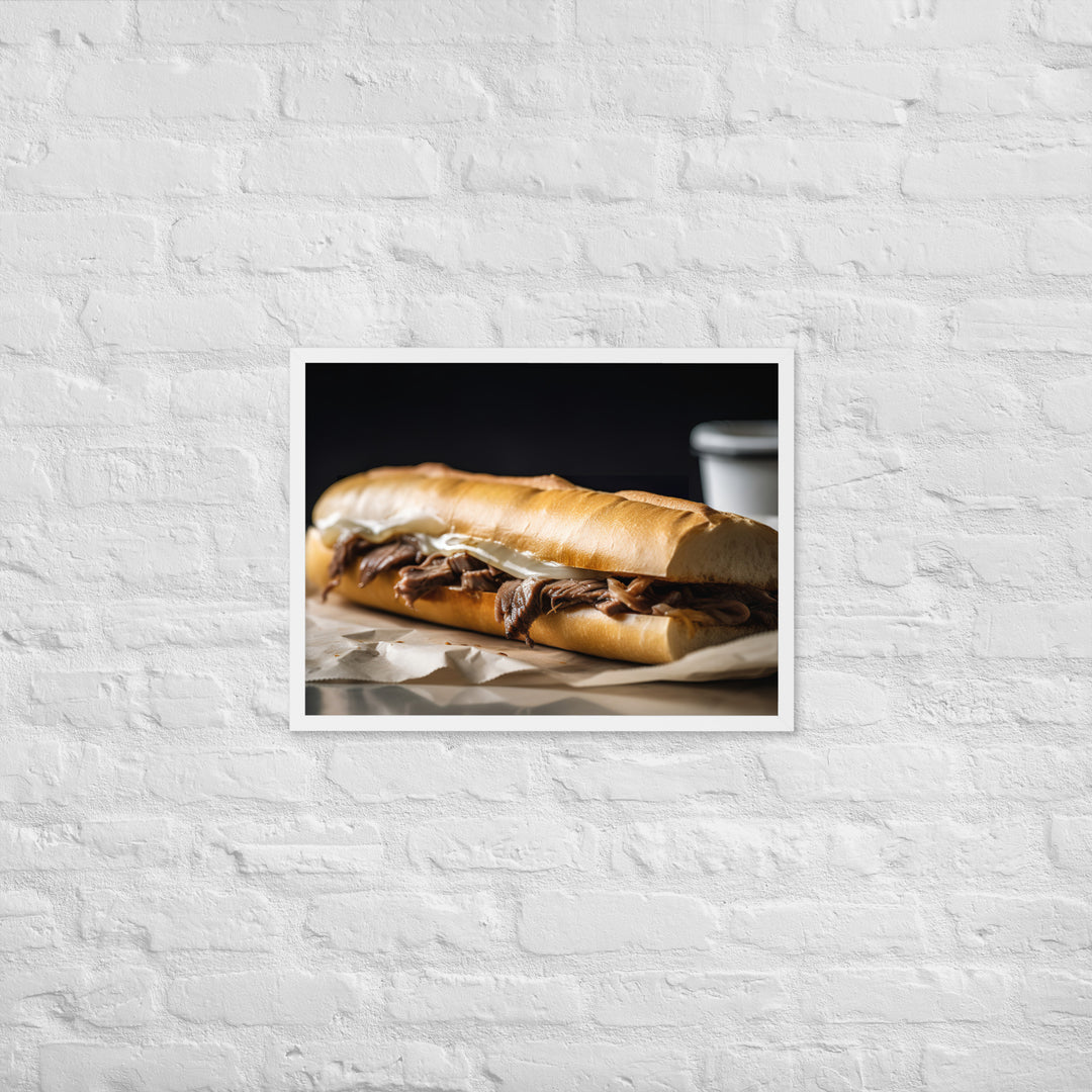 French Dip Sandwich for Lunch Framed poster 🤤 from Yumify.AI