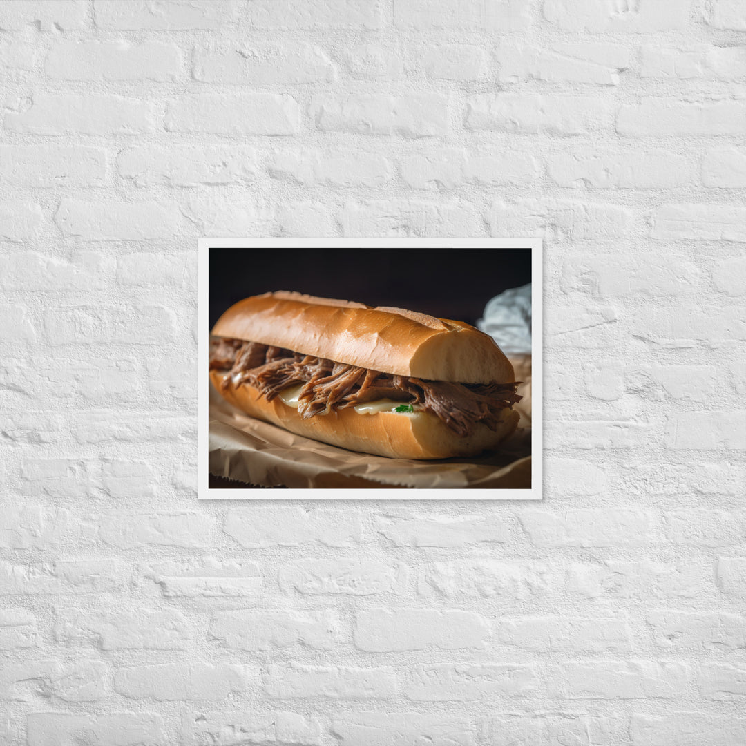 French Dip Sandwich for Lunch Framed poster 🤤 from Yumify.AI