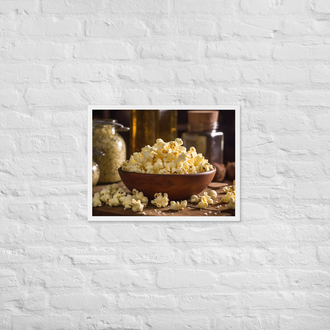 Garlic Parmesan Popcorn Framed poster 🤤 from Yumify.AI