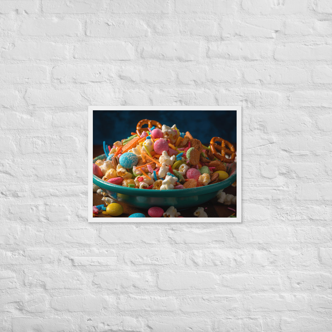 Popcorn Party Mix Framed poster 🤤 from Yumify.AI