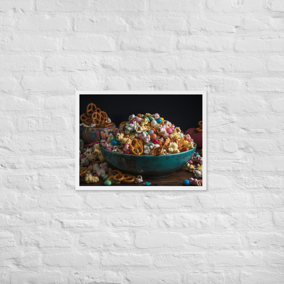 Popcorn Party Mix Framed poster 🤤 from Yumify.AI