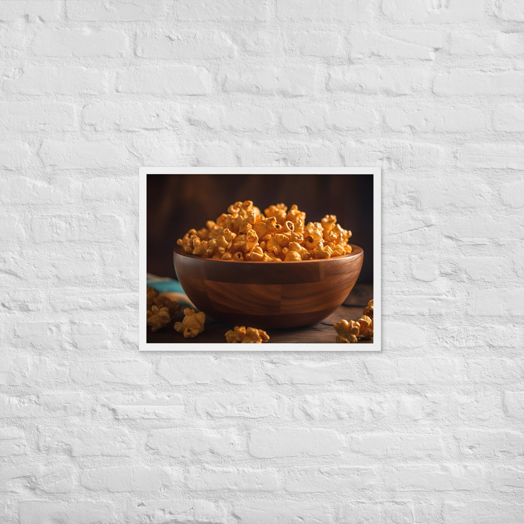 Caramel Popcorn Crunch Framed poster 🤤 from Yumify.AI