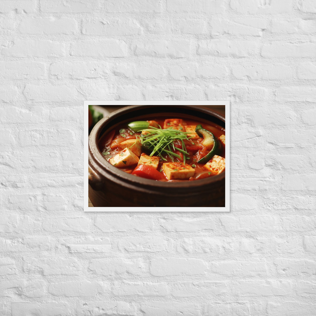 Sundubu Jjigae Framed poster 🤤 from Yumify.AI