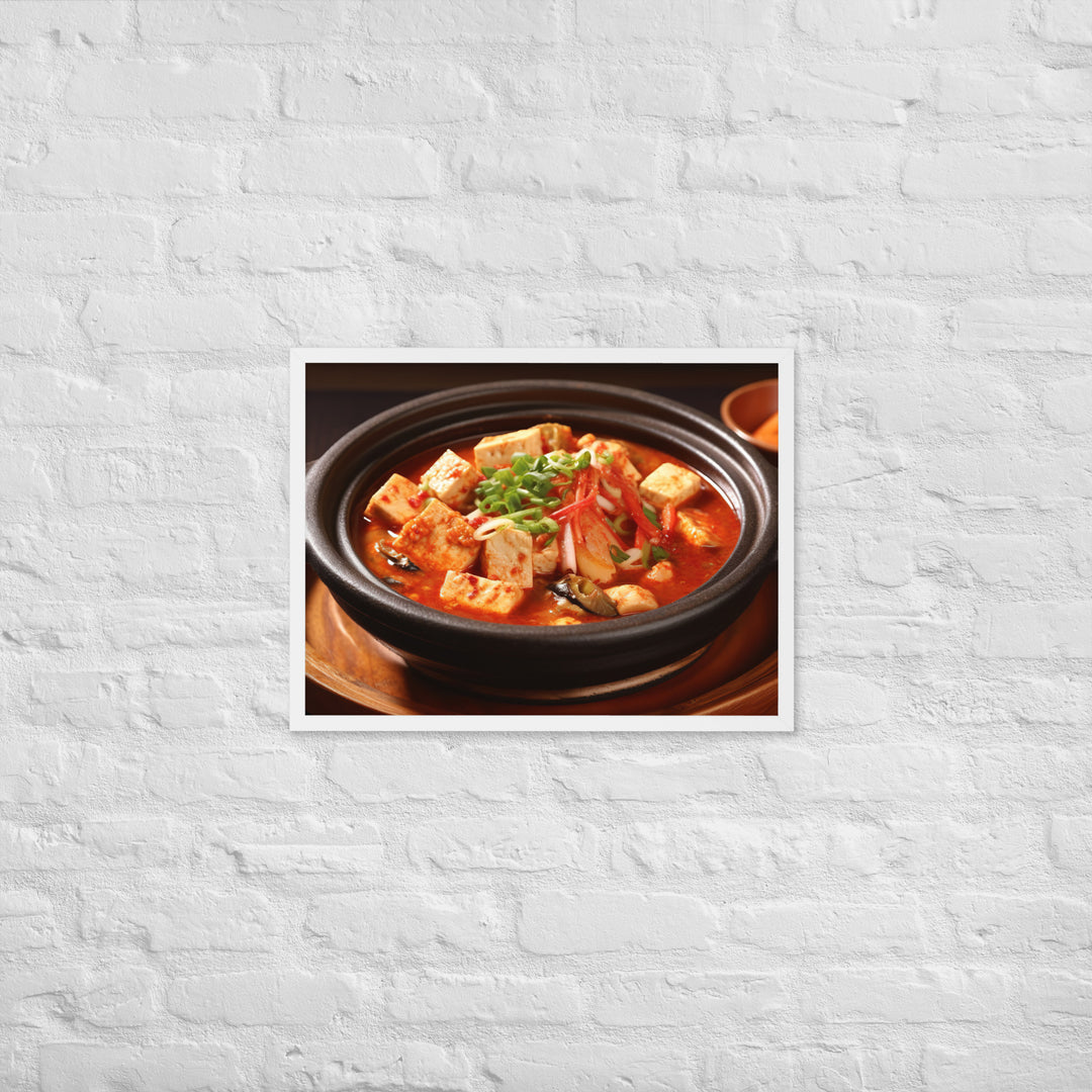 Sundubu Jjigae Framed poster 🤤 from Yumify.AI