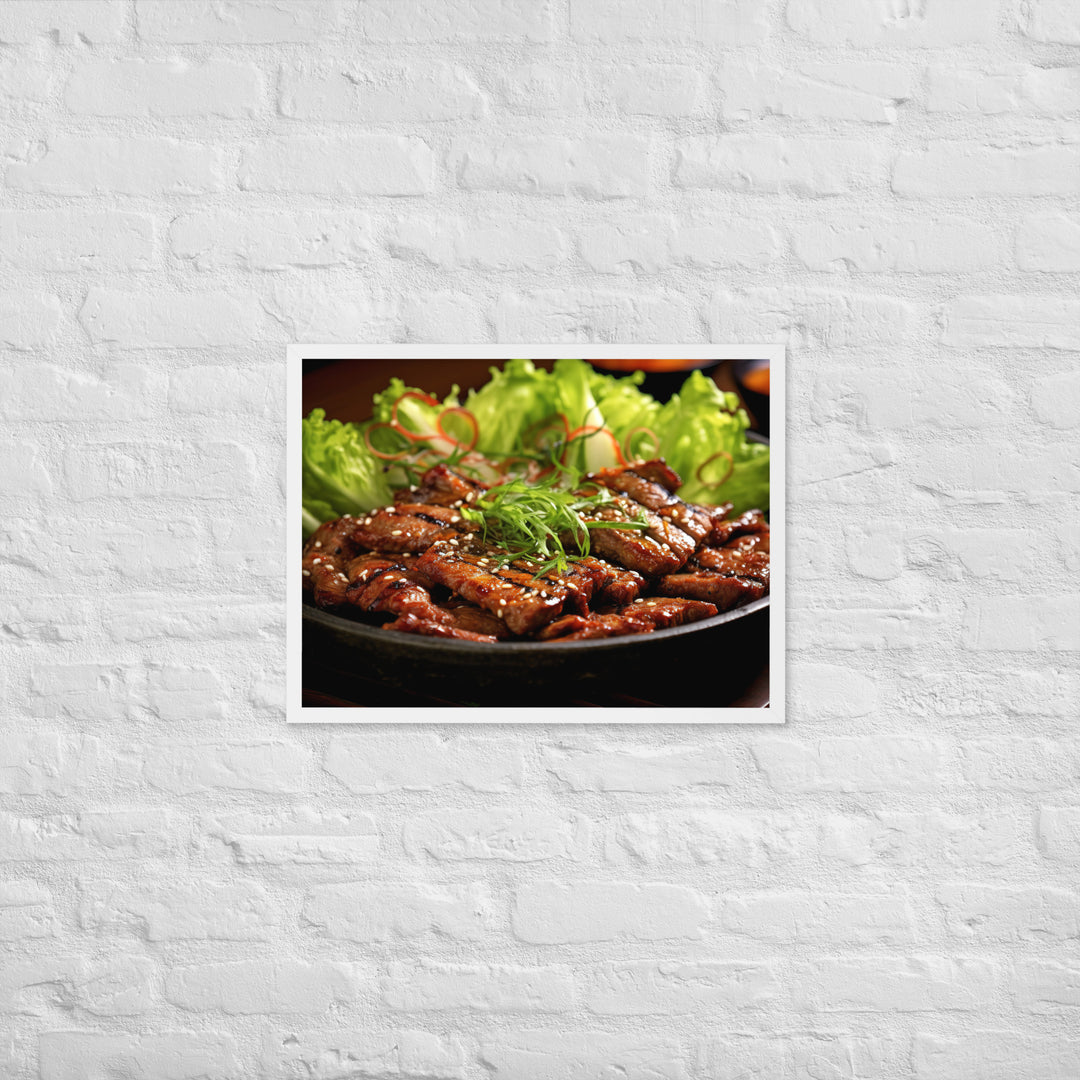 Korean BBQ Framed poster 🤤 from Yumify.AI