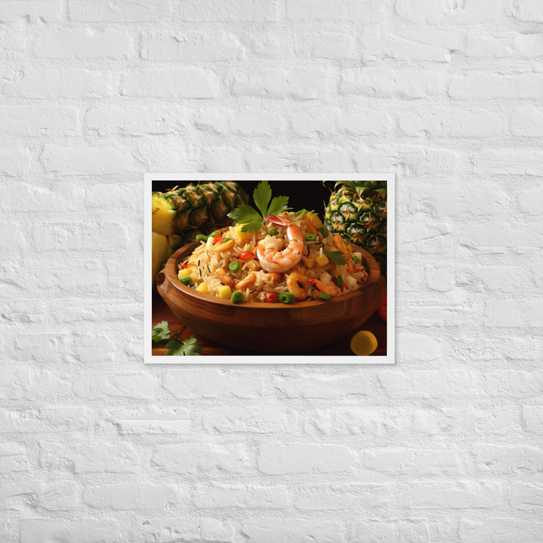 Pineapple Fried Rice Framed poster 🤤 from Yumify.AI