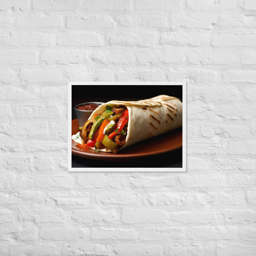 Vegetarian Shawarma Framed poster 🤤 from Yumify.AI
