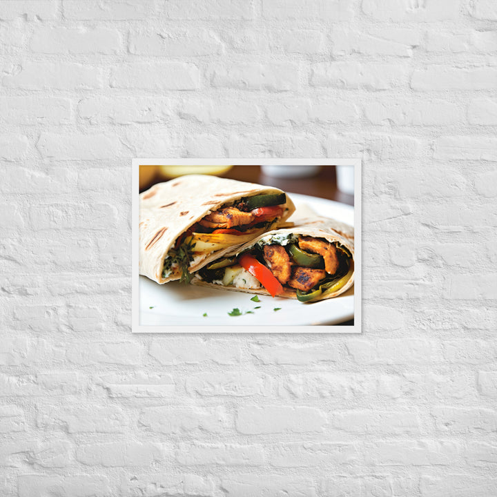 Vegetarian Shawarma Framed poster 🤤 from Yumify.AI