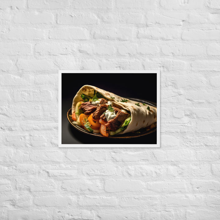 Lamb Shawarma Framed poster 🤤 from Yumify.AI