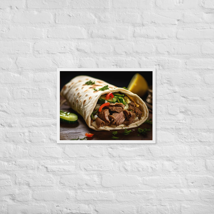 Lamb Shawarma Framed poster 🤤 from Yumify.AI