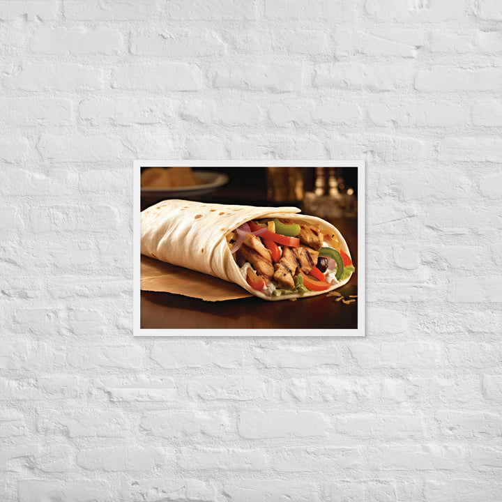 Chicken Shawarma Framed poster 🤤 from Yumify.AI