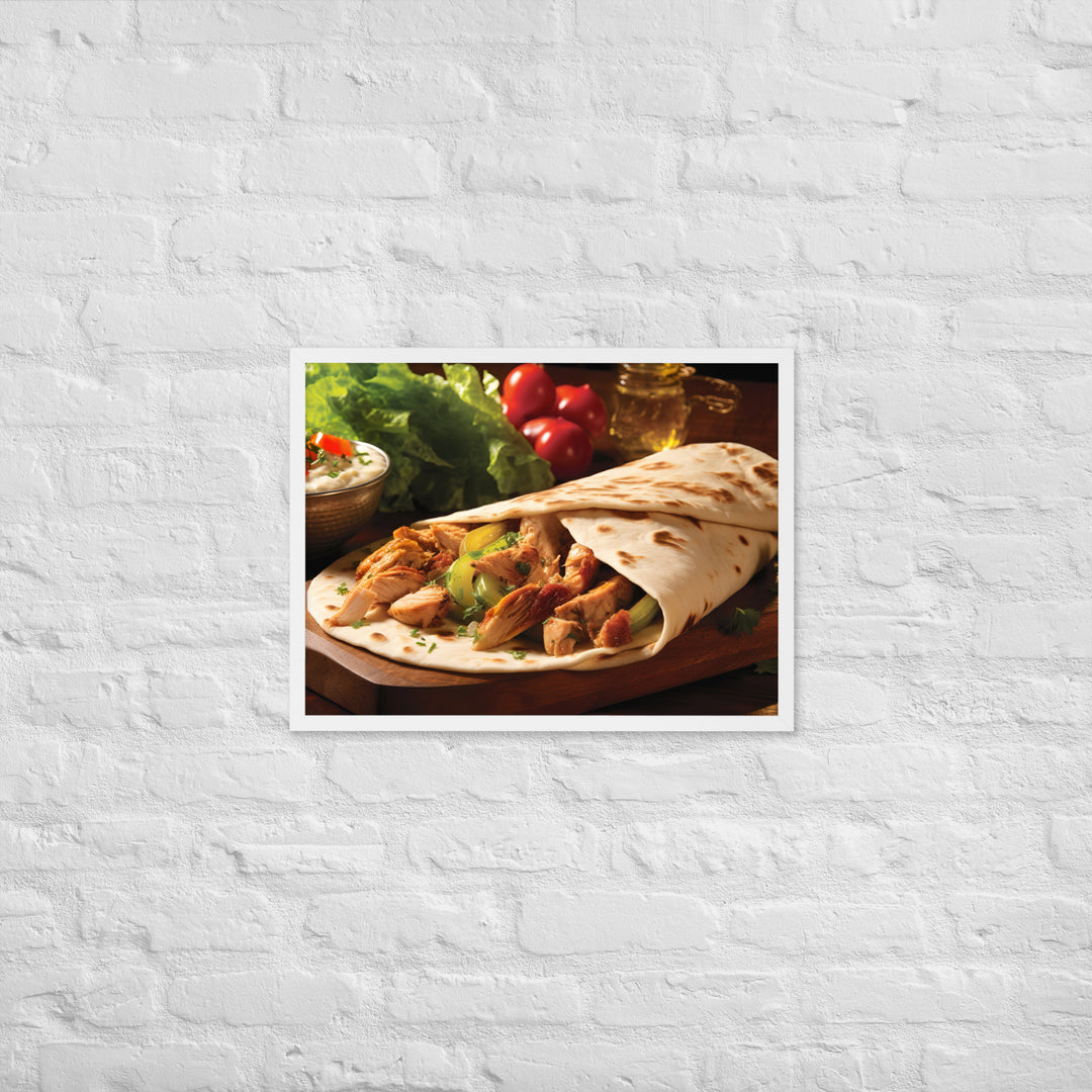 Chicken Shawarma Framed poster 🤤 from Yumify.AI