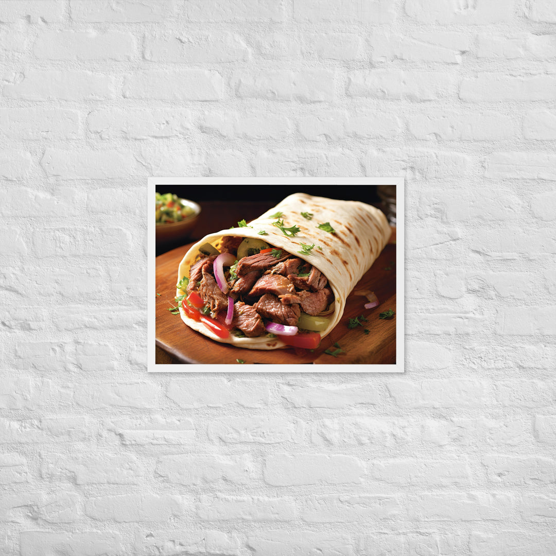 Beef Shawarma Framed poster 🤤 from Yumify.AI