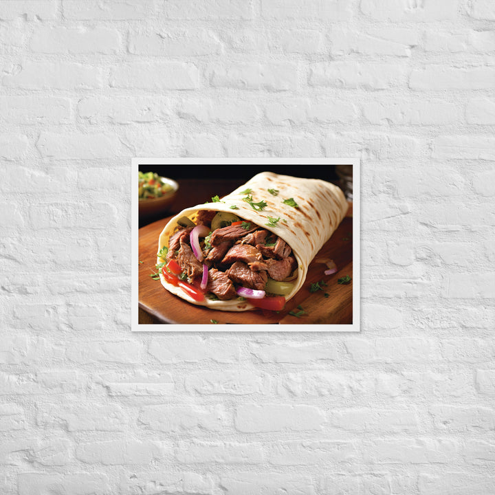 Beef Shawarma Framed poster 🤤 from Yumify.AI