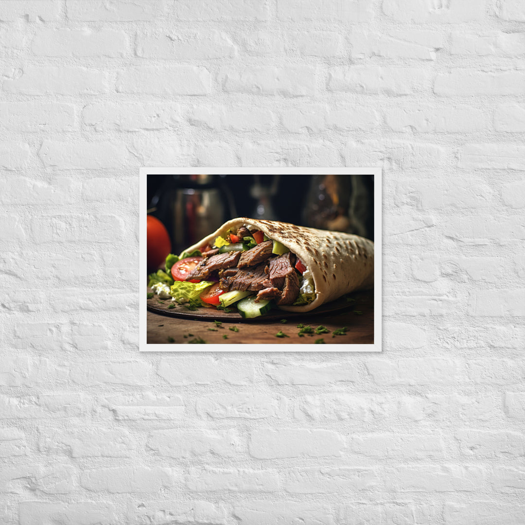 Beef Shawarma Framed poster 🤤 from Yumify.AI