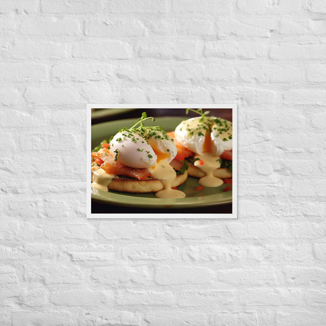 Crab or Lobster Eggs Benedict Framed poster 🤤 from Yumify.AI