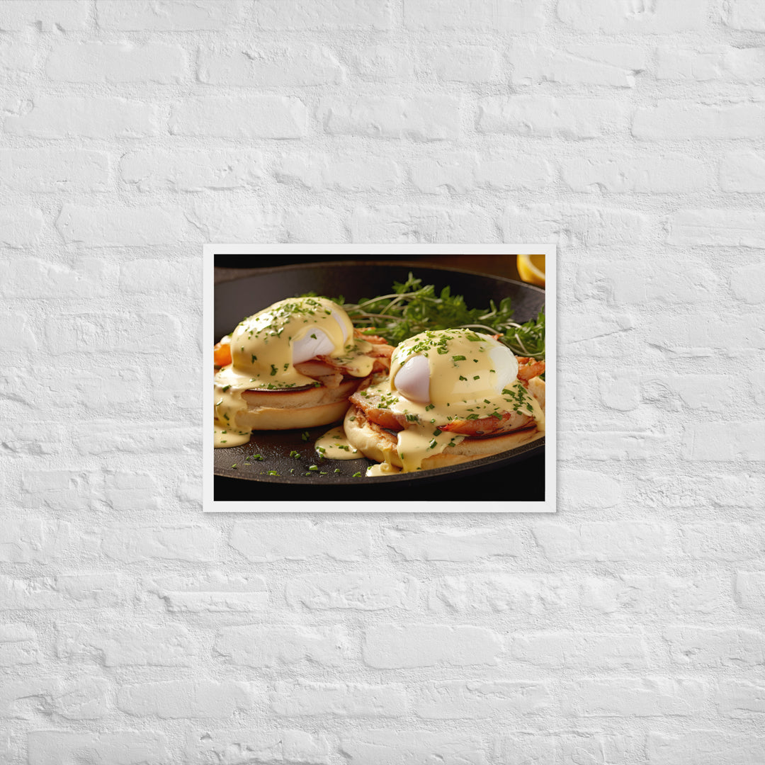 Crab or Lobster Eggs Benedict Framed poster 🤤 from Yumify.AI