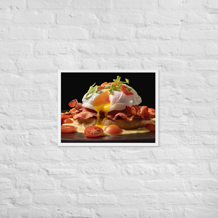 Bacon and Tomato Eggs Benedict Framed poster 🤤 from Yumify.AI