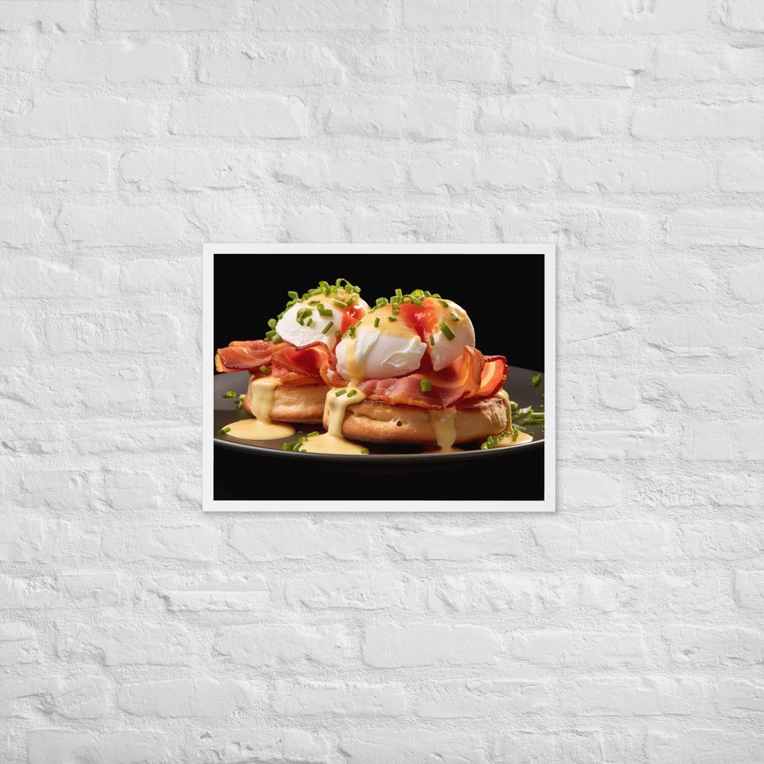 Bacon and Tomato Eggs Benedict Framed poster 🤤 from Yumify.AI