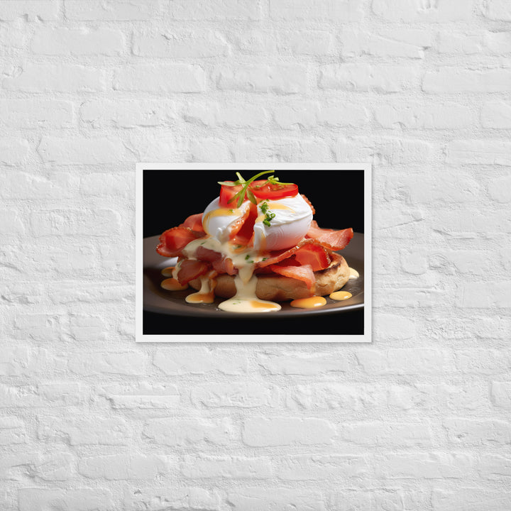 Bacon and Tomato Eggs Benedict Framed poster 🤤 from Yumify.AI