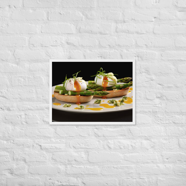 Asparagus Eggs Benedict Framed poster 🤤 from Yumify.AI