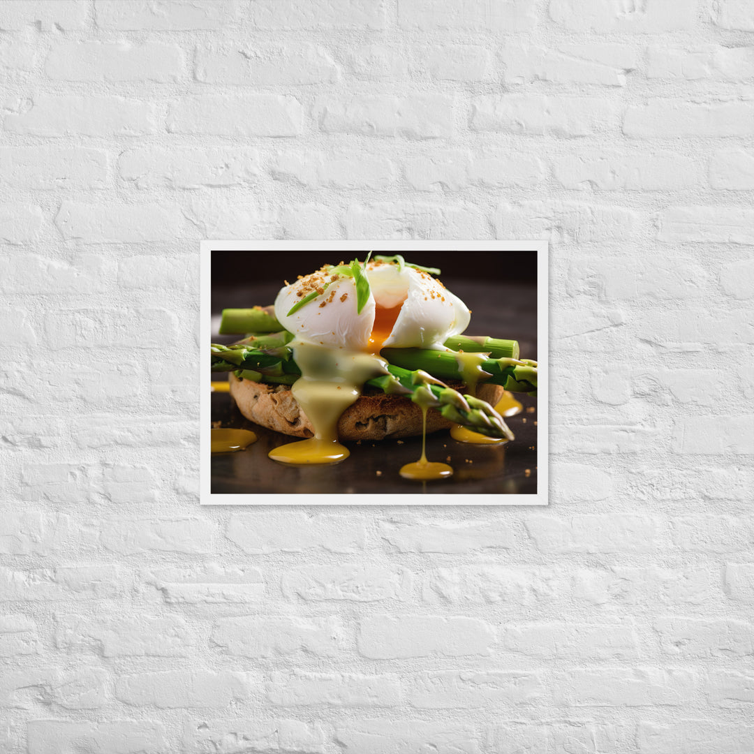 Asparagus Eggs Benedict Framed poster 🤤 from Yumify.AI