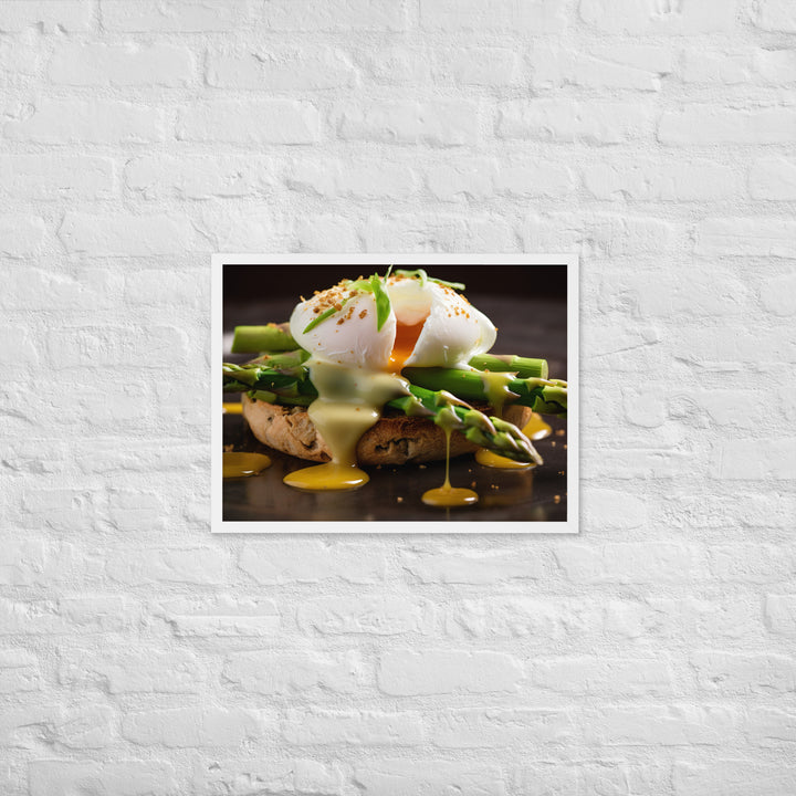 Asparagus Eggs Benedict Framed poster 🤤 from Yumify.AI