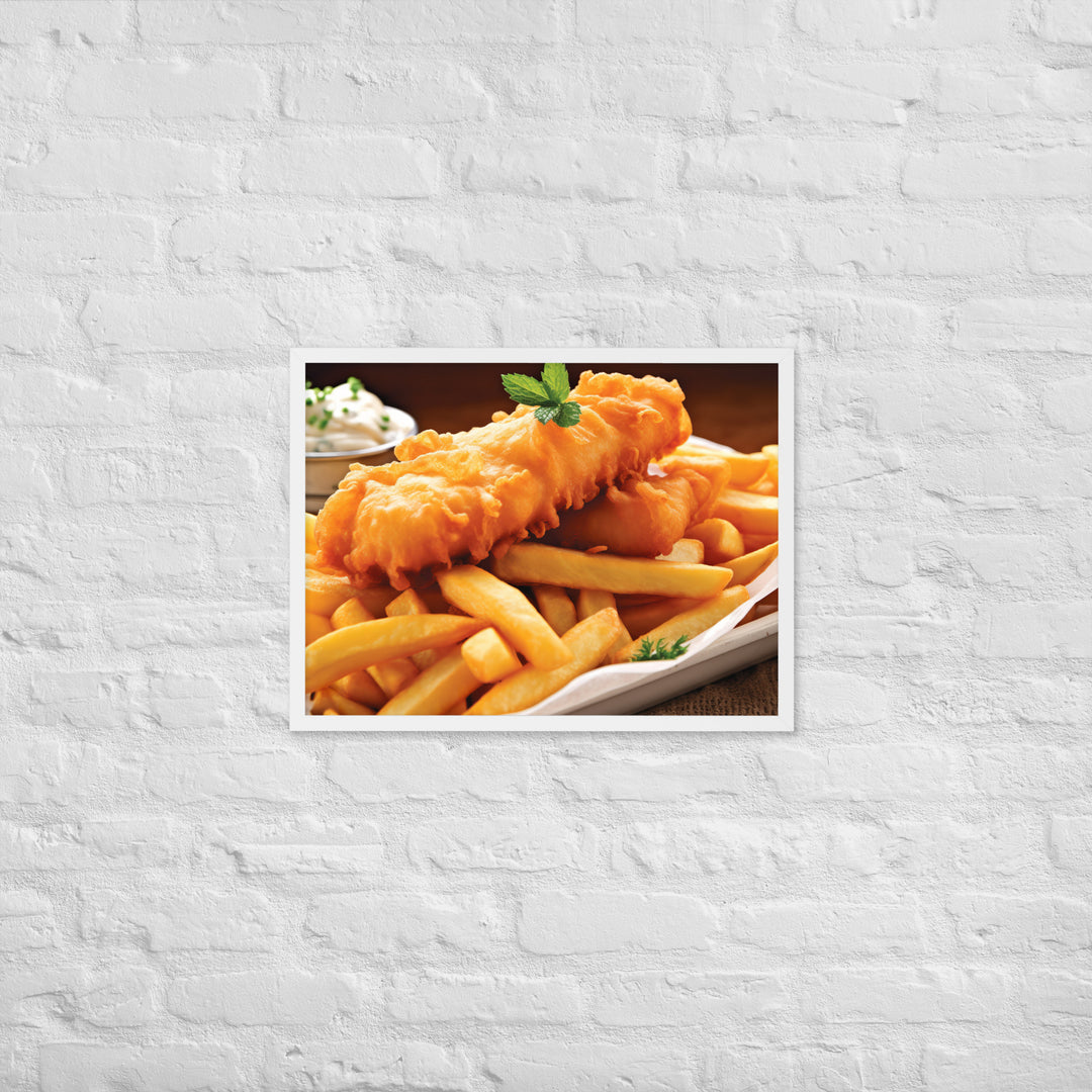 Fish and Chips Framed poster 🤤 from Yumify.AI