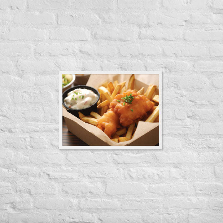 Fish and Chips Framed poster 🤤 from Yumify.AI