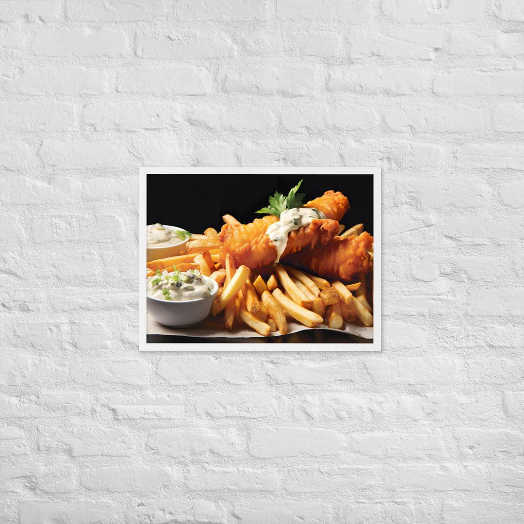 Fish and Chips Framed poster 🤤 from Yumify.AI