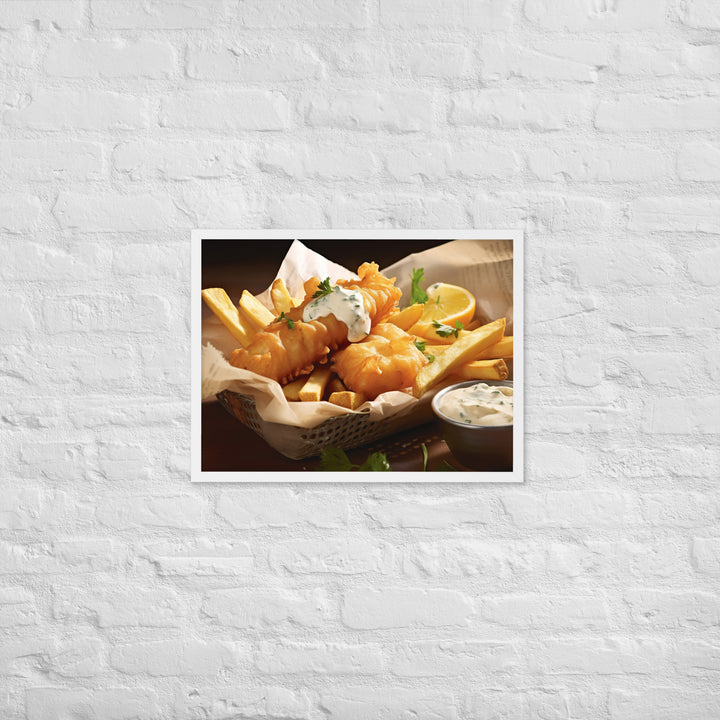 Classic Fish and Chips Framed poster 🤤 from Yumify.AI