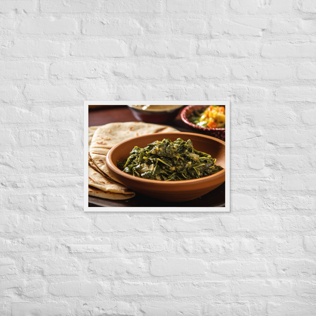 Sukuma Wiki with Chapati Framed poster 🤤 from Yumify.AI