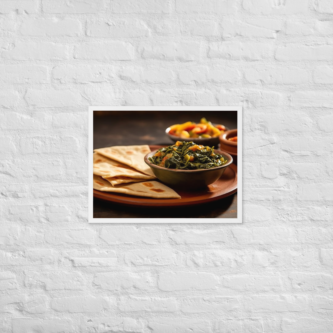 Sukuma Wiki with Chapati Framed poster 🤤 from Yumify.AI