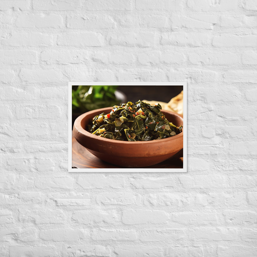 Sukuma Wiki with Chapati Framed poster 🤤 from Yumify.AI