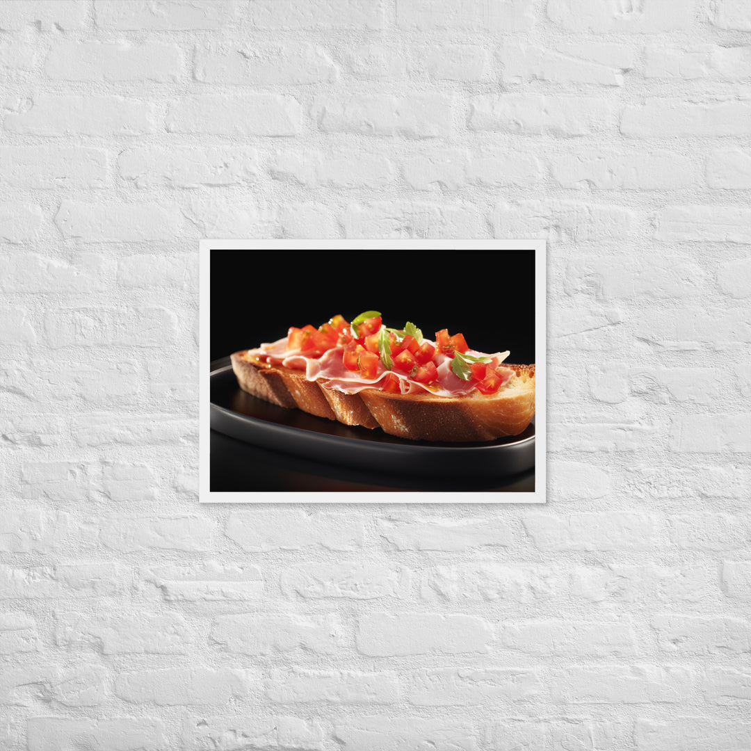 Tosta con Jamn y Tomate Framed poster 🤤 from Yumify.AI