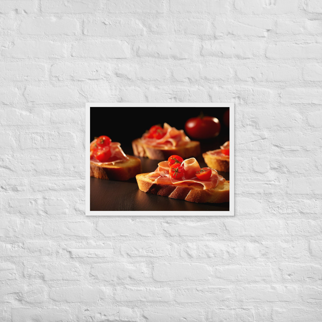 Tosta con Jamn y Tomate Framed poster 🤤 from Yumify.AI