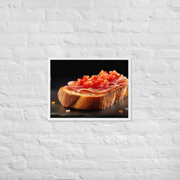 Tosta con Jamn y Tomate Framed poster 🤤 from Yumify.AI