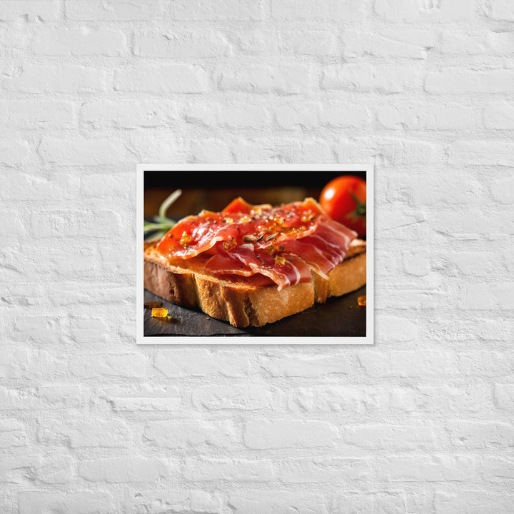 Tosta con Jamn y Tomate Framed poster 🤤 from Yumify.AI