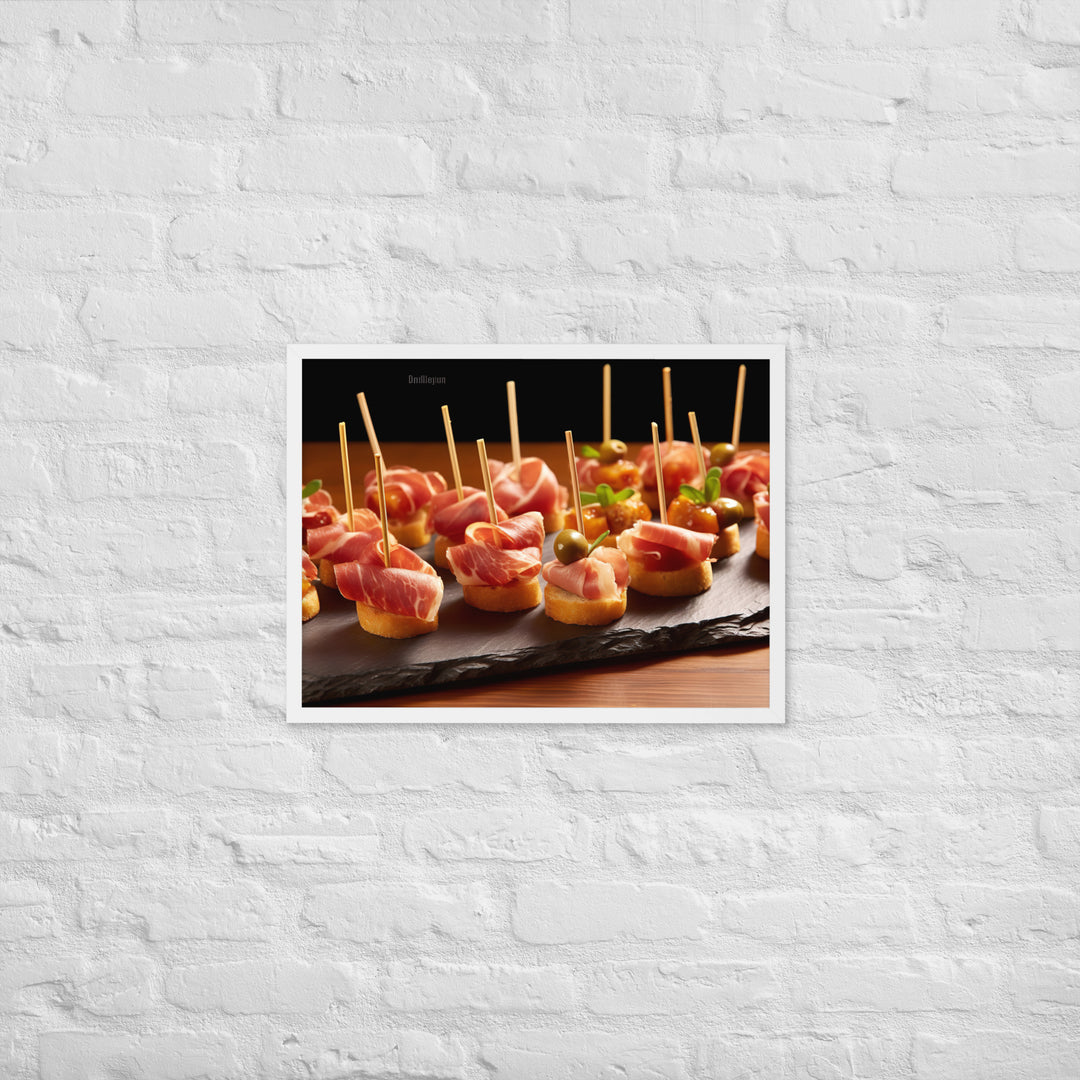 Pinchos de Jamn Framed poster 🤤 from Yumify.AI