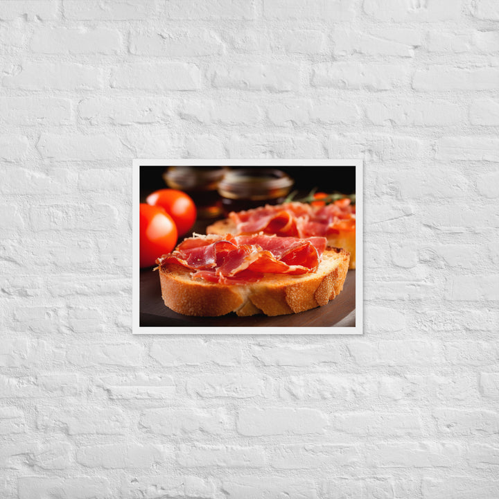 Pan con Tomate y Jamn Framed poster 🤤 from Yumify.AI