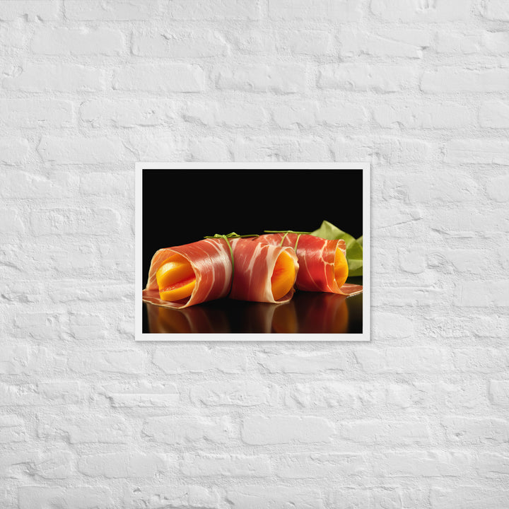 Jamn Serrano Wrapped Melon Framed poster 🤤 from Yumify.AI