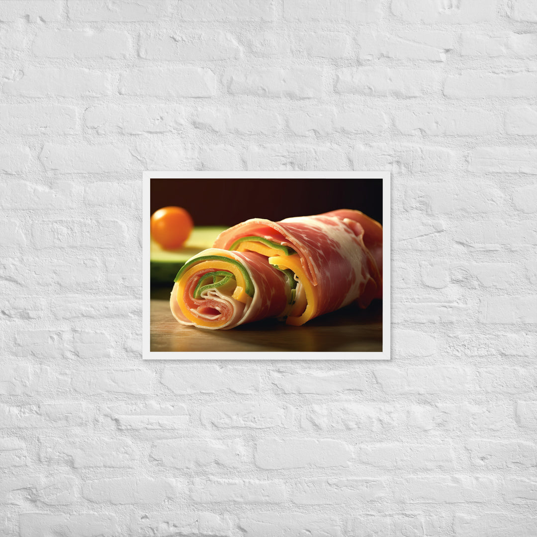 Jamn Serrano Wrapped Melon Framed poster 🤤 from Yumify.AI