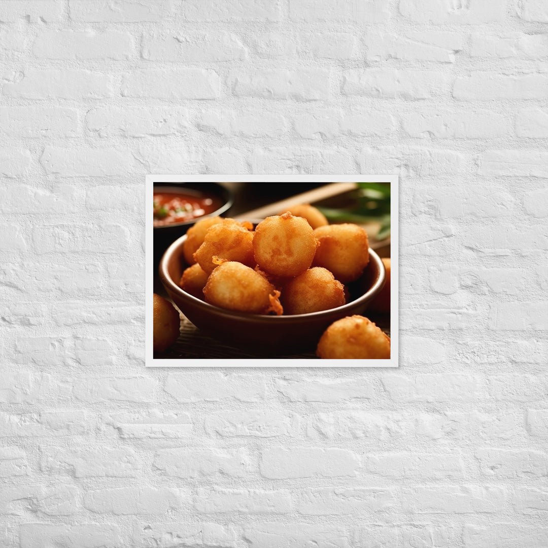 Fried Shrimp Balls Framed poster 🤤 from Yumify.AI