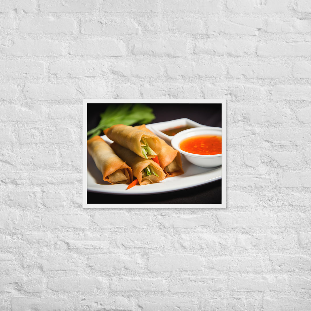 Spring Rolls Framed poster 🤤 from Yumify.AI