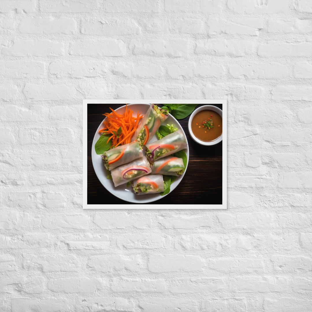 Spring Rolls Framed poster 🤤 from Yumify.AI