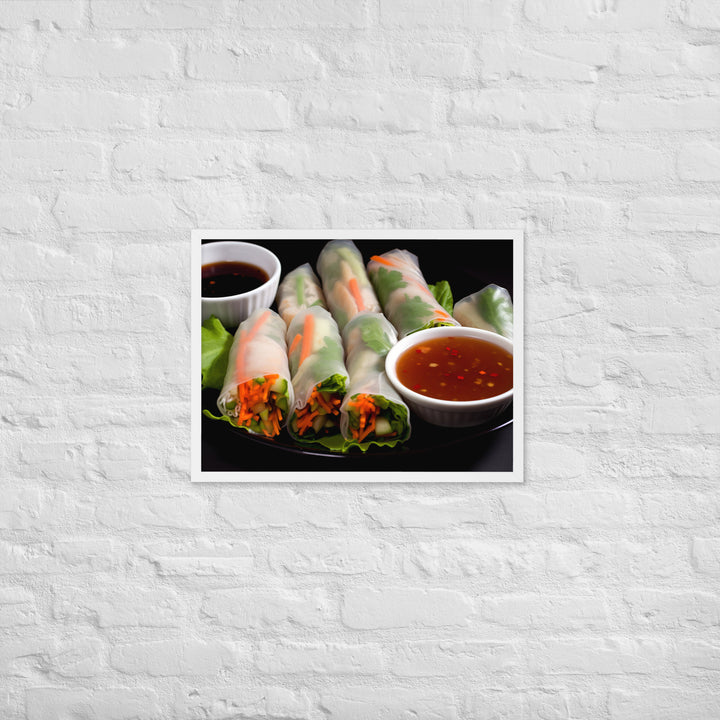 Spring Rolls Framed poster 🤤 from Yumify.AI