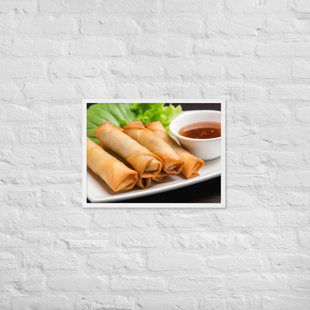 Spring Rolls Framed poster 🤤 from Yumify.AI