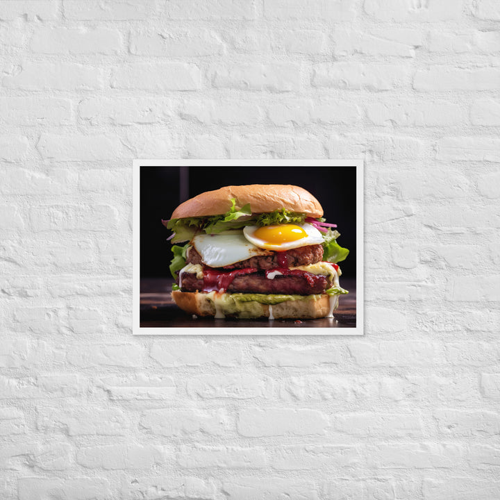 Kiwi Burger Framed poster 🤤 from Yumify.AI