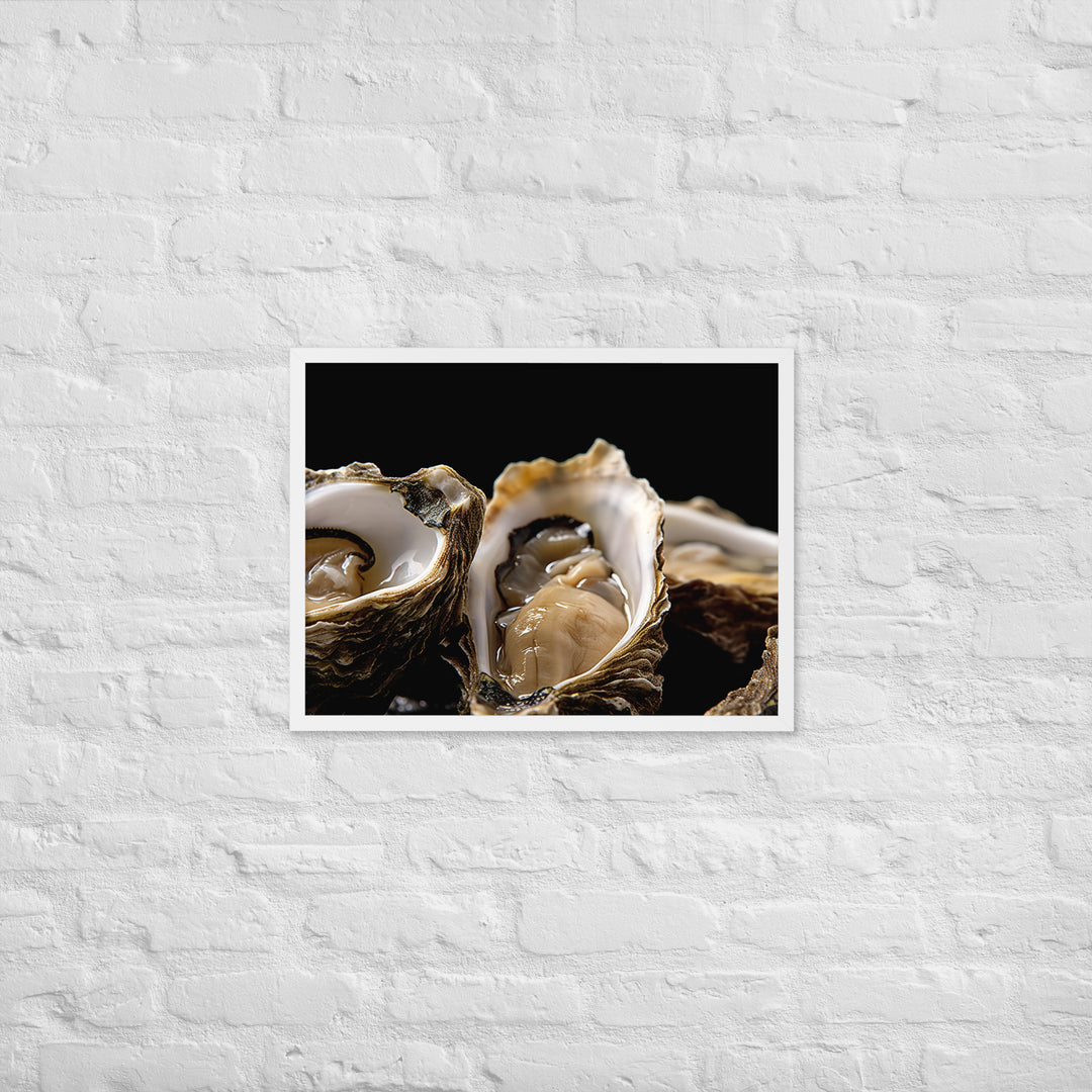 Bluff Oysters Framed poster 🤤 from Yumify.AI